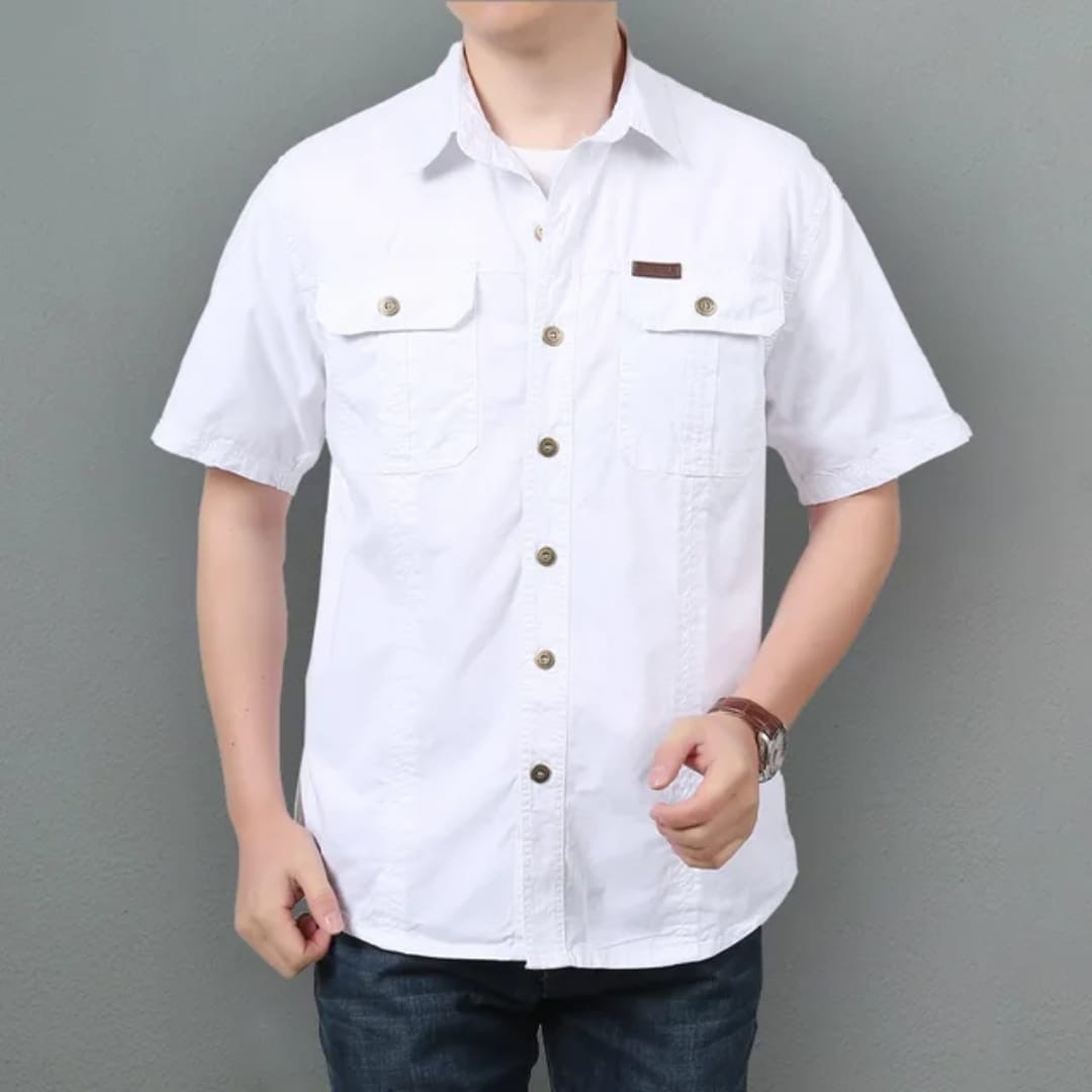 White Short Sleeve Field Shirt